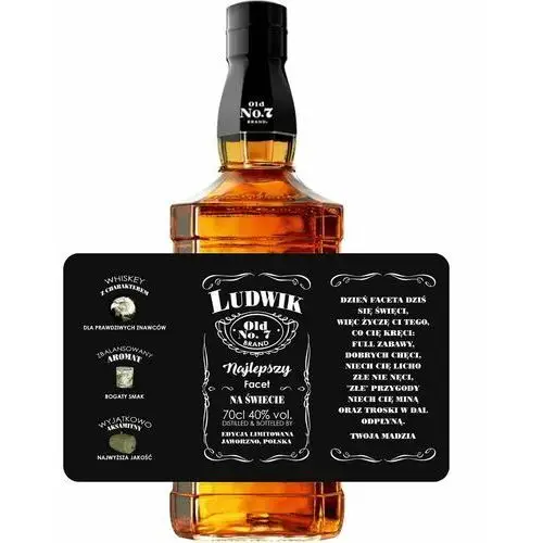 Etykieta Whisky Dzień Chłopaka Jack Daniels Y2