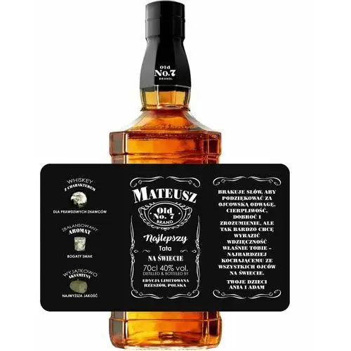 Etykieta whisky dzień ojca taty jack daniels y2 Propaganda