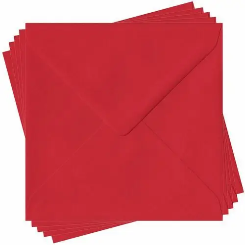 Kwadratowa koperta czerwona kwadrat 155x155 5 szt. Propaganda