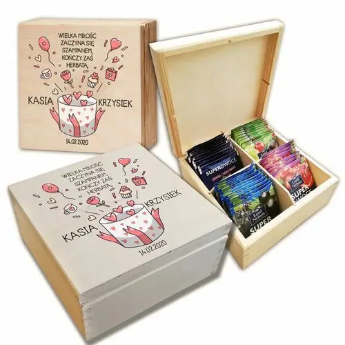 Pudełko + Herbata Walentynki Dzień Kobiet Nadruk 4