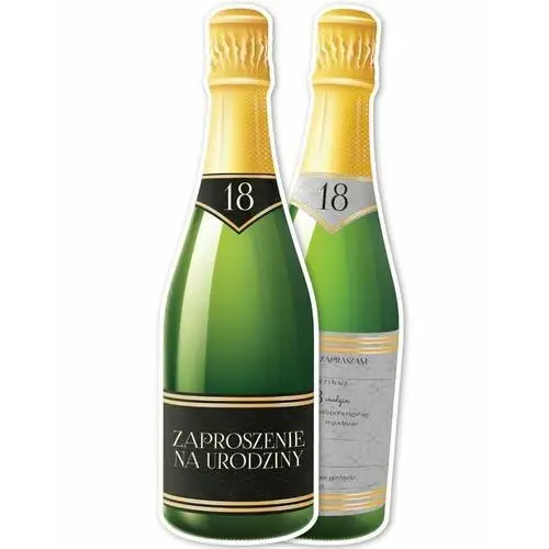 Propaganda Zaproszenie na 18 urodziny butelka szampan z2