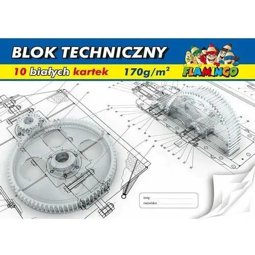 Blok techniczny A3, białe kartki, 10 kartek