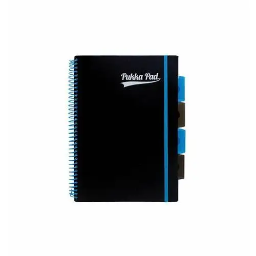 Pukka Project Book, Kołozeszyt Pp Neon Black A4 Kratka, niebieski