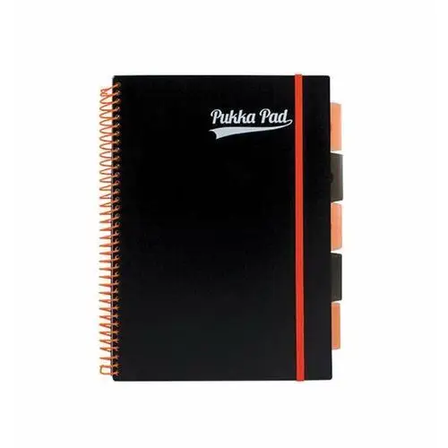 Pukka Project Book, Kołozeszyt Pp Neon Black B5 Kratka, pomarańczowy