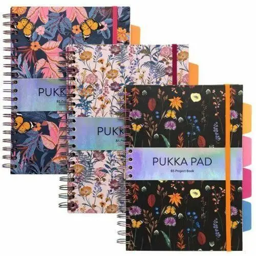Paczka kołozeszyt pukka pad b5 project book bloom 3 szt mix Pukka pads