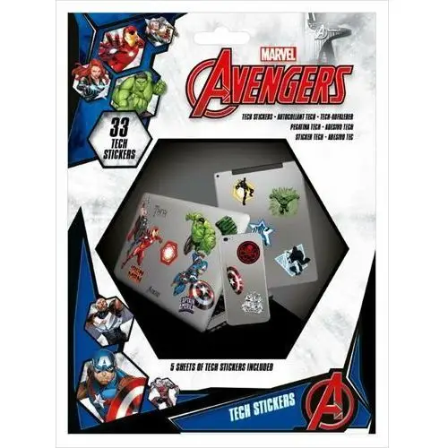 Pyramid posters Avengers heroes - naklejki na laptopa 18x24 cm
