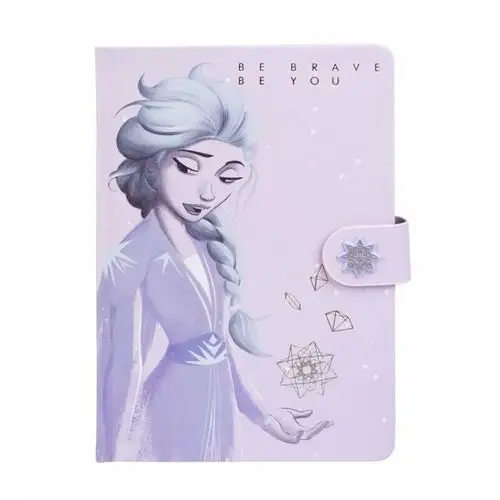Frozen 2 Lilac Snow Notes skórzany A5 z zapięciem 14,8x21 cm