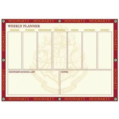 Harry potter hogwarts - planer tygodniowy 21x29,7 cm Pyramid posters