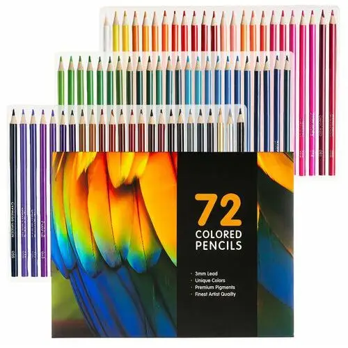 Ragi Kredki ołówkowe 72 intensywne kolory - zestaw w plastikowym etui