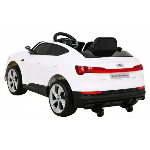 Ramiz Audi e-tron sportback dla dzieci biały + pilot + napęd 4x4 + wolny start + radio mp3 + led 5