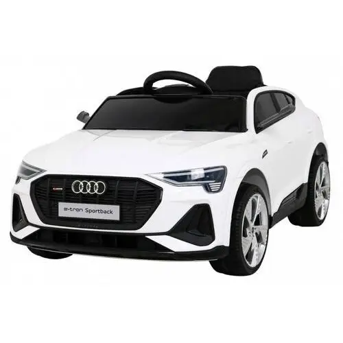 Ramiz Audi e-tron sportback dla dzieci biały + pilot + napęd 4x4 + wolny start + radio mp3 + led
