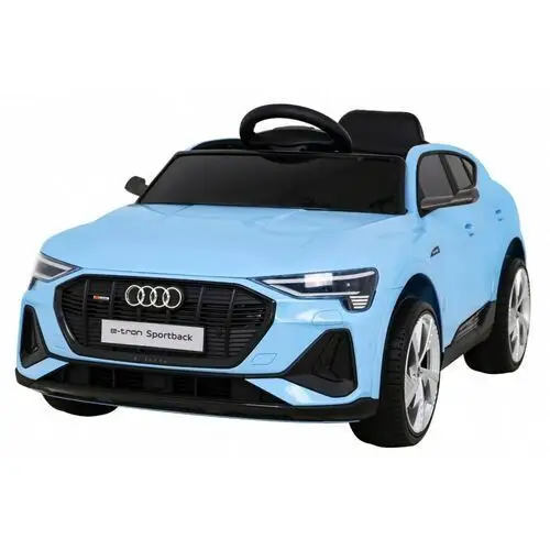 Audi e-tron sportback dla dzieci niebieski + pilot + napęd 4x4 + wolny start + radio mp3 + led Ramiz