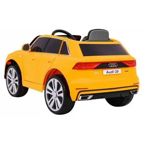Audi q8 lift na akumulator dla dzieci żółty + pilot + eva + wolny start + mp3 usb + led Ramiz 5