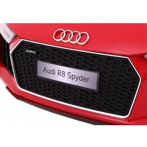 Audi r8 spyder na akumulator czerwony + pilot + eva + wolny start + radio mp3 + led Ramiz 2