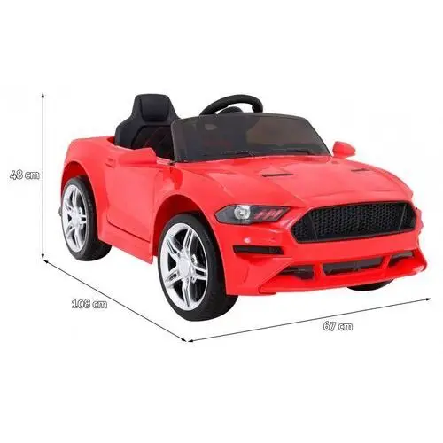 Autko GT Sport na akumulator dla dzieci Czerwony + Pilot + Wolny Start + Bagażnik + MP3 LED, kolor czerwony 2