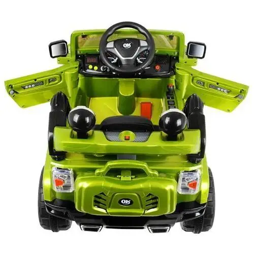 Autko terenowe JJ na akumulator dla dzieci Zielony + Pilot + Schowek + Światła + Audio, kolor zielony 4