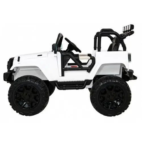 Auto na akumulator all terrain dla dzieci biały terenówka typu jeep + pilot + światła dźwięki Ramiz 4