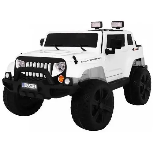 Auto na akumulator Mighty Jeep dla dzieci Biały, kolor biały