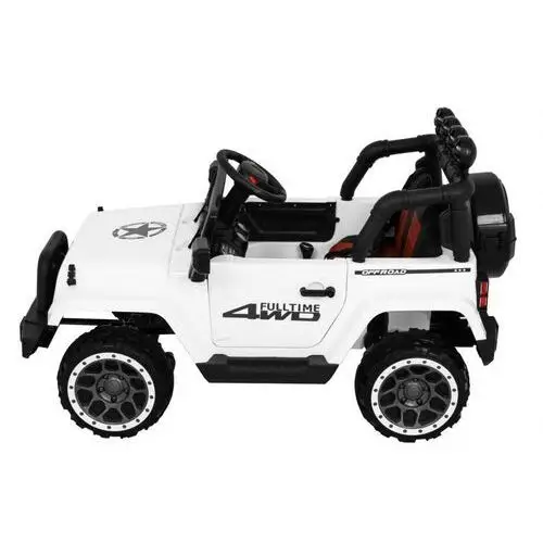 Auto Terenowe Full Time 4WD dla dzieci Biały + Napęd 4x4 + Pilot + Audio LED + Schowek 5