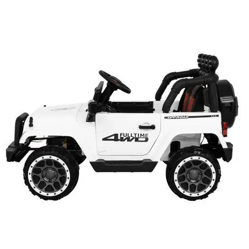 Auto Terenowe Full Time 4WD dla dzieci Biały + Napęd 4x4 + Pilot + Audio LED + Schowek 4