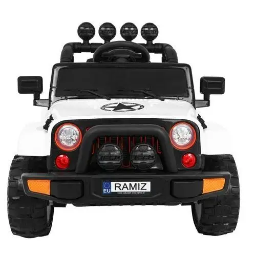 Auto Terenowe Full Time 4WD dla dzieci Biały + Napęd 4x4 + Pilot + Audio LED + Schowek 3