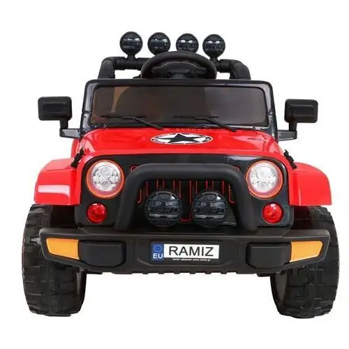 Auto Terenowe Full Time 4WD dla dzieci Czerwony + Napęd 4x4 + Pilot + Audio LED + Schowek, kolor czerwony 3