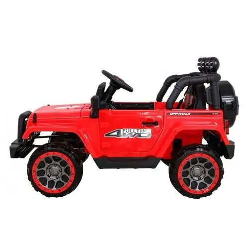 Auto Terenowe Full Time 4WD dla dzieci Czerwony + Napęd 4x4 + Pilot + Audio LED + Schowek, kolor czerwony 4