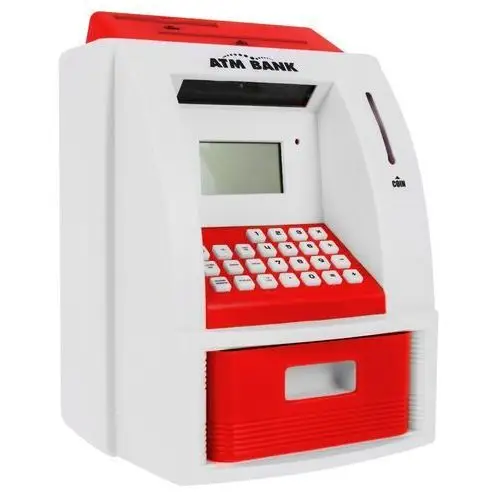 Bankomat skarbonka dla dzieci 3+ czerwony Interaktywne funkcje + Karta bankomatowa 5