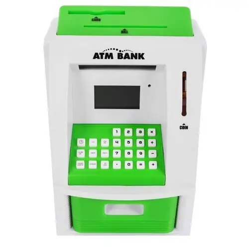 Bankomat skarbonka dla dzieci 3+ zielony Interaktywne funkcje + Karta bankomatowa 2