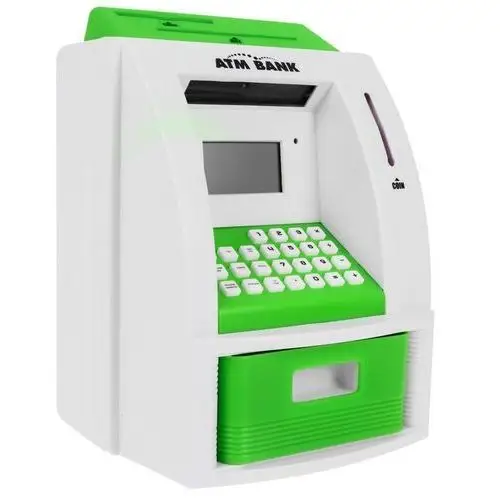 Bankomat skarbonka dla dzieci 3+ zielony Interaktywne funkcje + Karta bankomatowa 5
