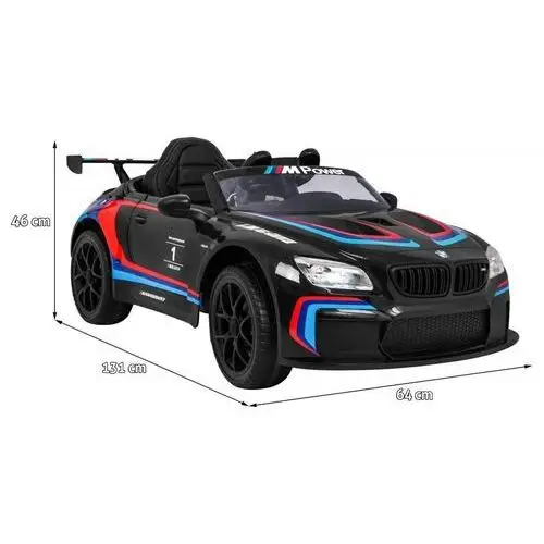 BMW M6 GT3 Auto na akumulator dla dzieci Czarny + Nawiew powietrza + Dźwięki MP3 Światła + Pilot 2