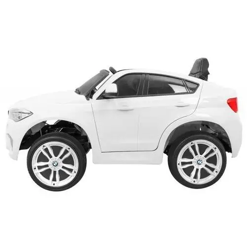 BMW X6M Elektryczne Autko dla dzieci Biały + Pilot + EVA + Wolny Start + Panel audio + LED 5