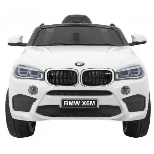 BMW X6M Elektryczne Autko dla dzieci Biały + Pilot + EVA + Wolny Start + Panel audio + LED 3