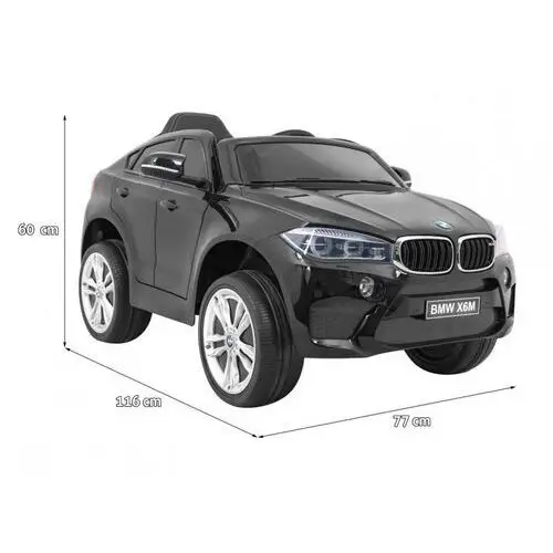 BMW X6M Elektryczne Autko dla dzieci Czarny + Pilot + EVA + Wolny Start + Panel audio + LED 2