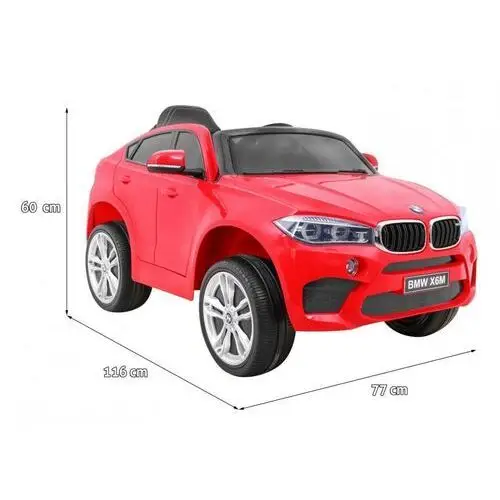 BMW X6M Elektryczne Autko dla dzieci Czerwony + Pilot + EVA + Wolny Start + Panel audio + LED 2