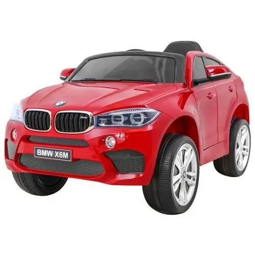 BMW X6M Elektryczne Autko dla dzieci Lakier Czerwony + Pilot + EVA + Wolny Start + Audio + LED, kolor czerwony
