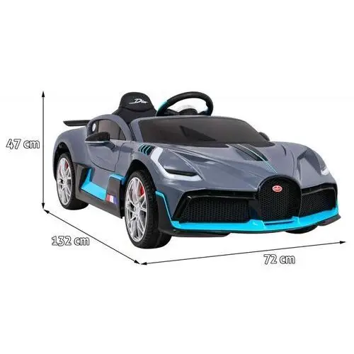 Bugatti Divo Autko na akumulator dla dzieci Szary + Pilot + EVA + Wolny Start + LED MP3 2