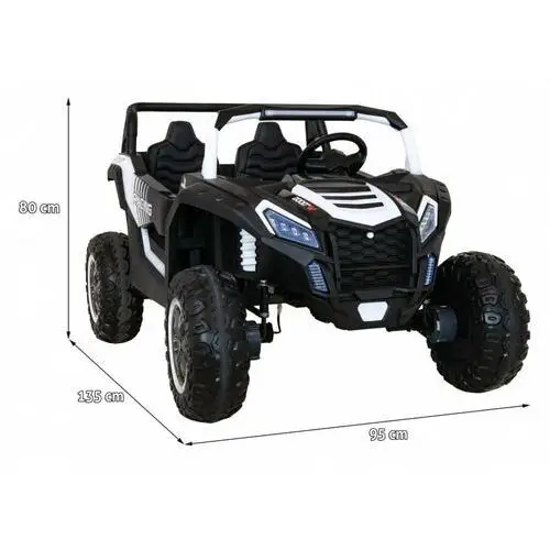 Buggy ATV Racing dla 2 dzieci Biały + Napęd 4x4 + Pilot + Wolny Start + MP3 LED 2