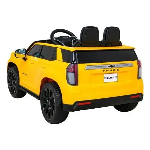 Chevrolet Tahoe Elektryczne Autko dla dzieci Żółty + Pilot + EVA + Radio MP3 + LED, kolor żółty 5
