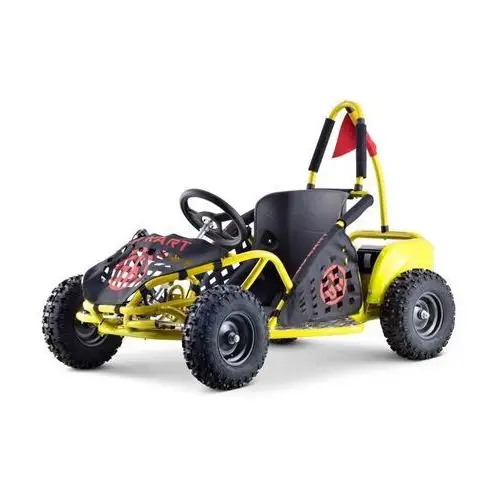 Ramiz Gokart fast dragon na akumulator żółty 30km/h + silnik 1000w + koła pompowane + regulacja siedzenia + pasy