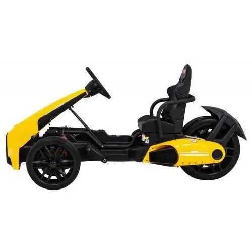 Gokart na akumulator Bolid XR-1 dla dzieci Żółty + Regulowana kierownica + Profilowane siedzenie 4