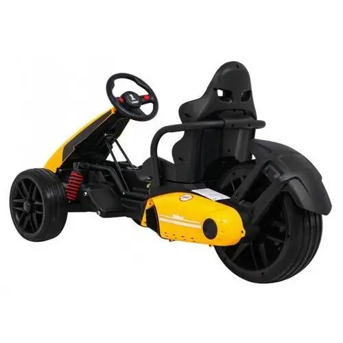 Gokart na akumulator Bolid XR-1 dla dzieci Żółty + Regulowana kierownica + Profilowane siedzenie 5