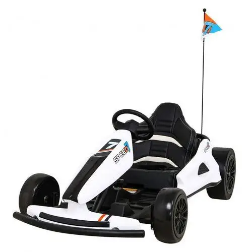 Ramiz Gokart speed 7 drift king na akumulator dla dzieci biały + funkcja driftu + sportowe siedzenie + 2 prędkości + eva