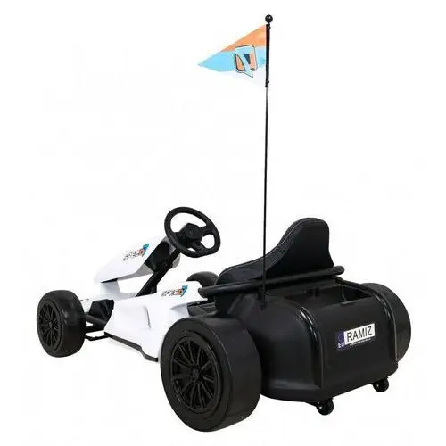 Ramiz Gokart speed 7 drift king na akumulator dla dzieci biały + funkcja driftu + sportowe siedzenie + 2 prędkości + eva 5