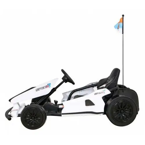 Ramiz Gokart speed 7 drift king na akumulator dla dzieci biały + funkcja driftu + sportowe siedzenie + 2 prędkości + eva 4