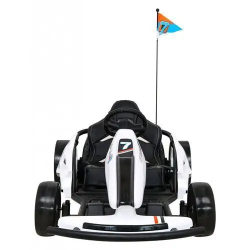 Ramiz Gokart speed 7 drift king na akumulator dla dzieci biały + funkcja driftu + sportowe siedzenie + 2 prędkości + eva 3