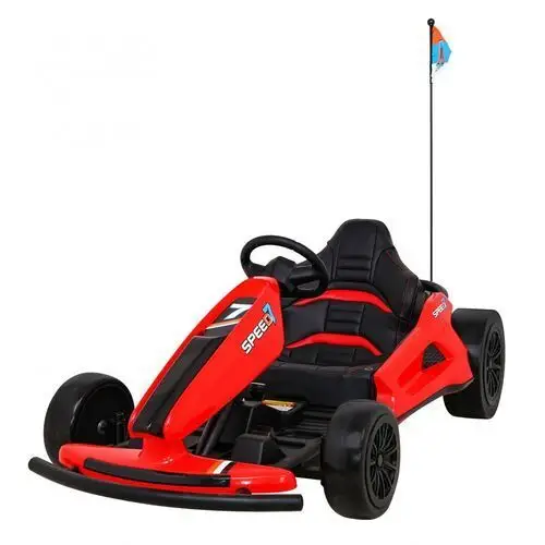 Gokart speed 7 drift king na akumulator dla dzieci czerwony + funkcja driftu + sportowe siedzenie + 2 prędkości + eva Ramiz