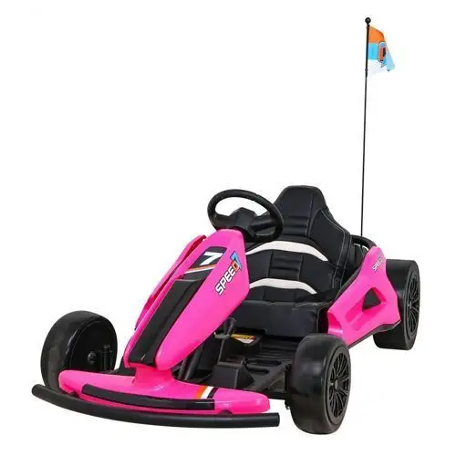 Ramiz Gokart speed 7 drift king na akumulator dla dzieci różowy + funkcja driftu + sportowe siedzenie + 2 prędkości + eva