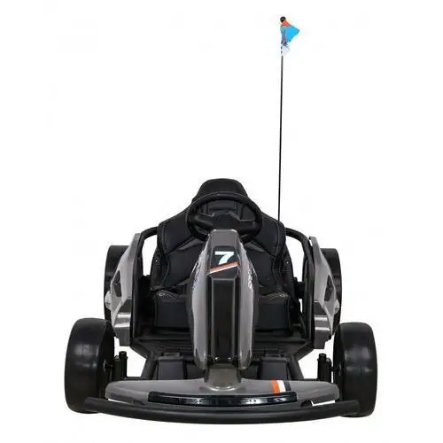 Gokart speed 7 drift king na akumulator dla dzieci szary + funkcja driftu + sportowe siedzenie + 2 prędkości + eva Ramiz 3