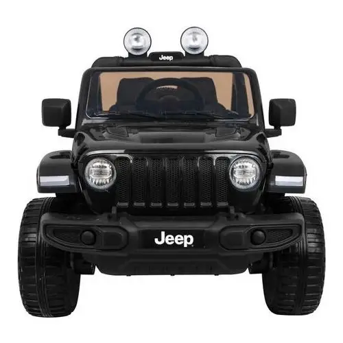 Ramiz Jeep wrangler rubicon na akumulator dla dzieci czarny + pilot + radio mp3 led + koła eva 3